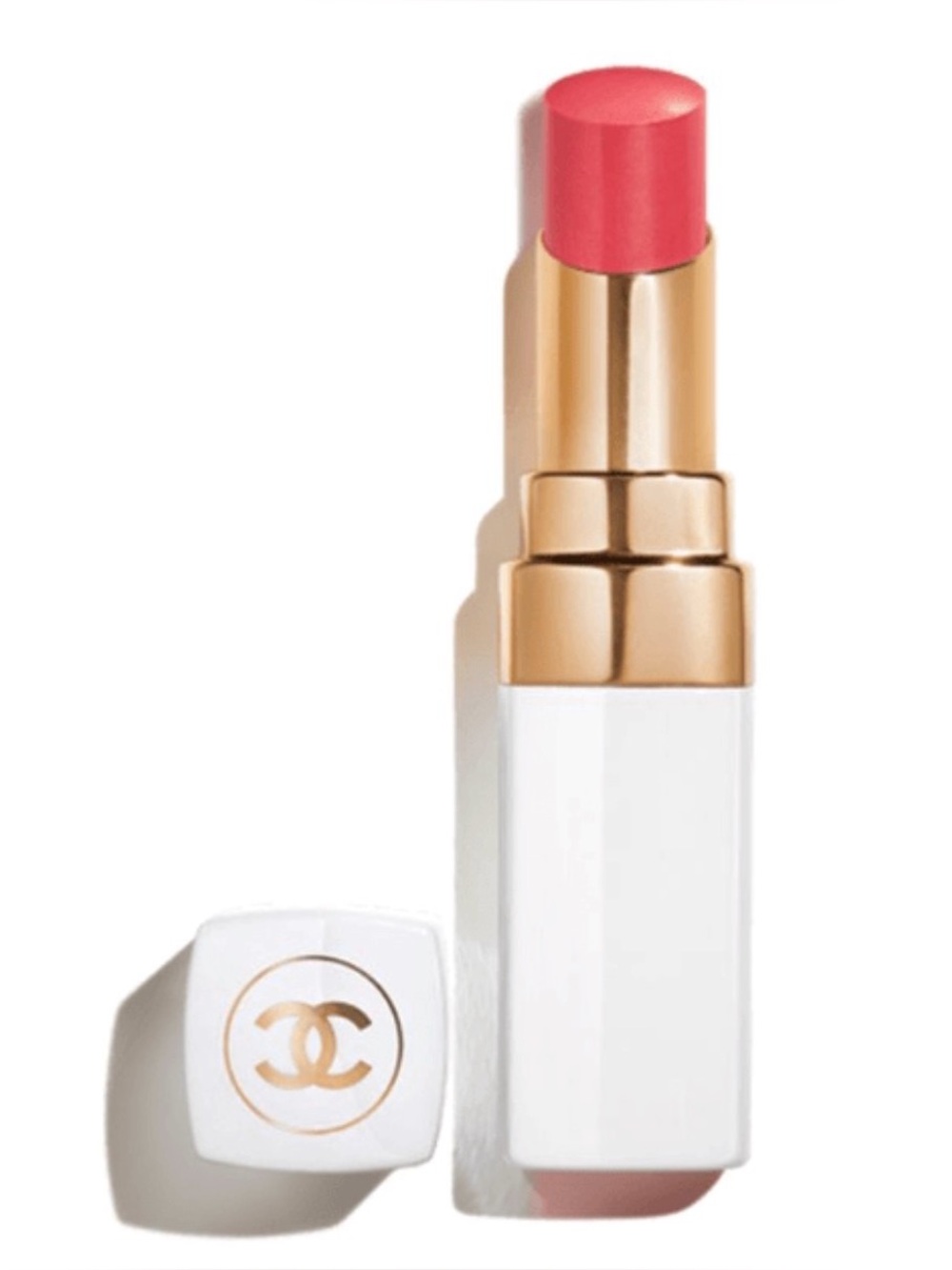 CHANEL Rouge Coco Baume Tinted Lip Balm 918 My Rose - White & Gold Tube